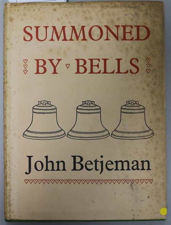 Betjeman, John - Summoned by the Bells, with inscription pasted in - Inscribed for Chandos and another